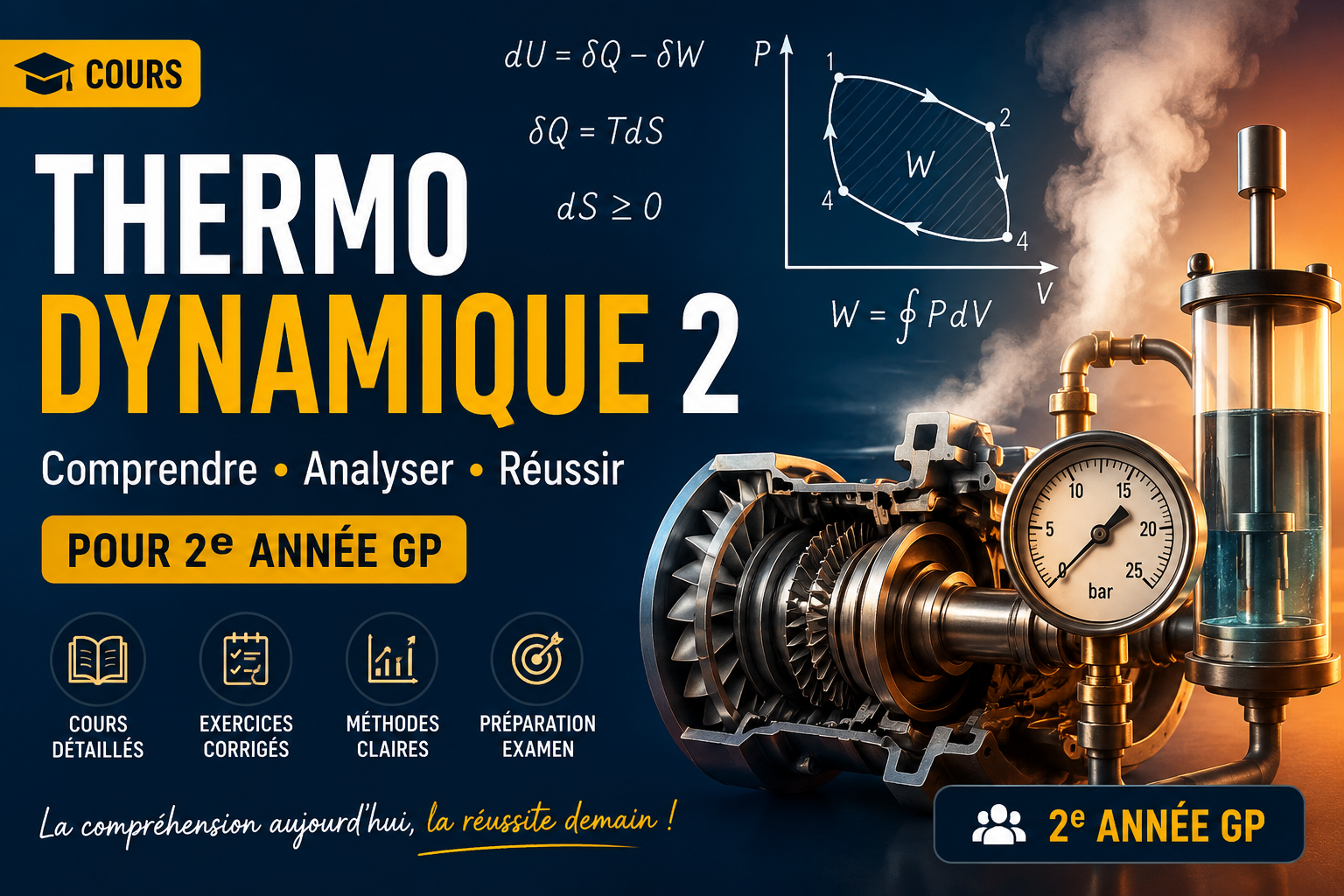 THERMO DYNAMIQUE 2 ( 2eme annee Gp )